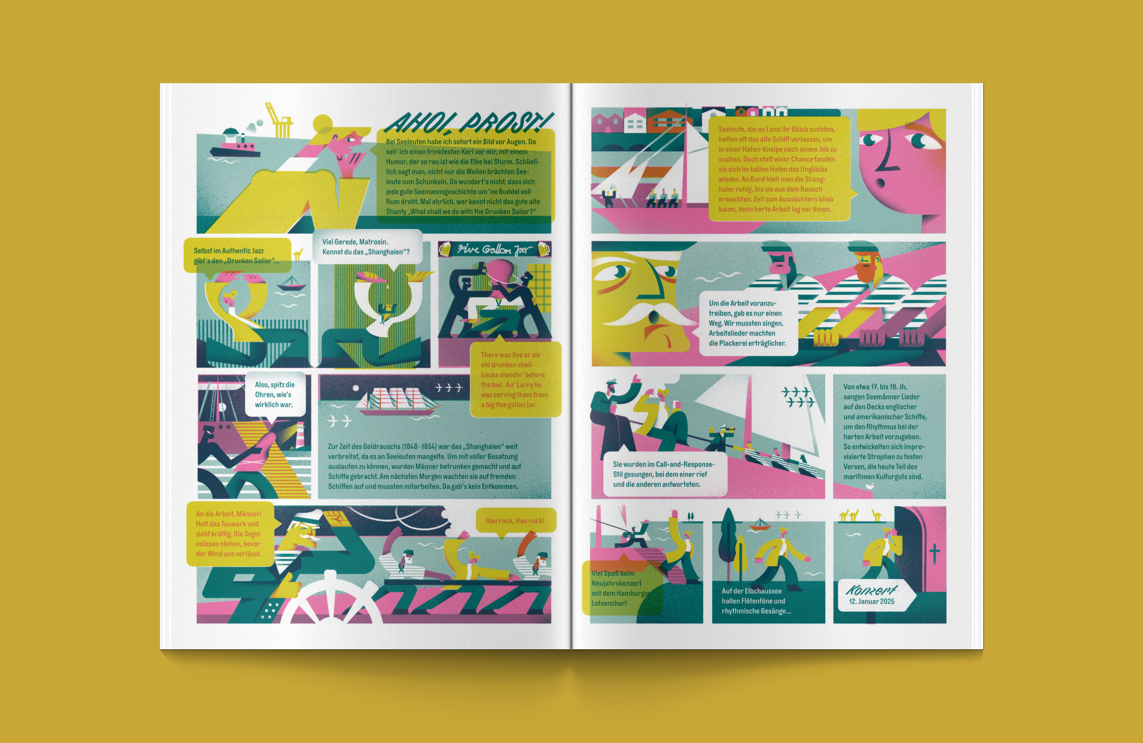 Yvonne Alon – Illustrationsreportage für das Literaturfestival Hamburg liest die Elbe