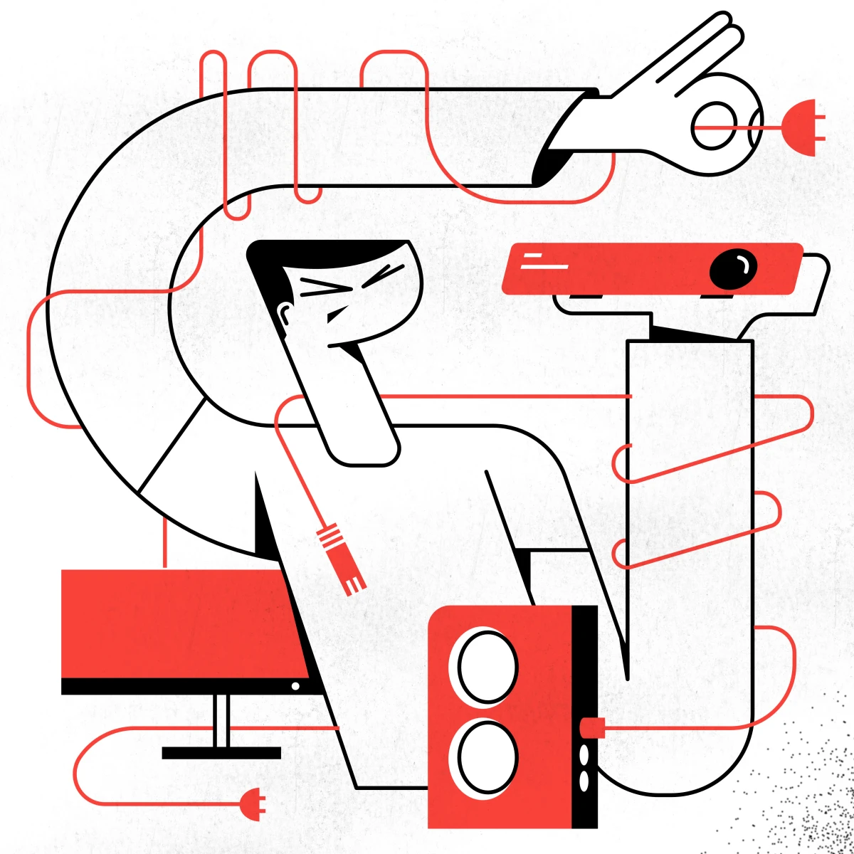 Yvonne Alon &ndash; Websiteillustration zur digitalen Kommunikation