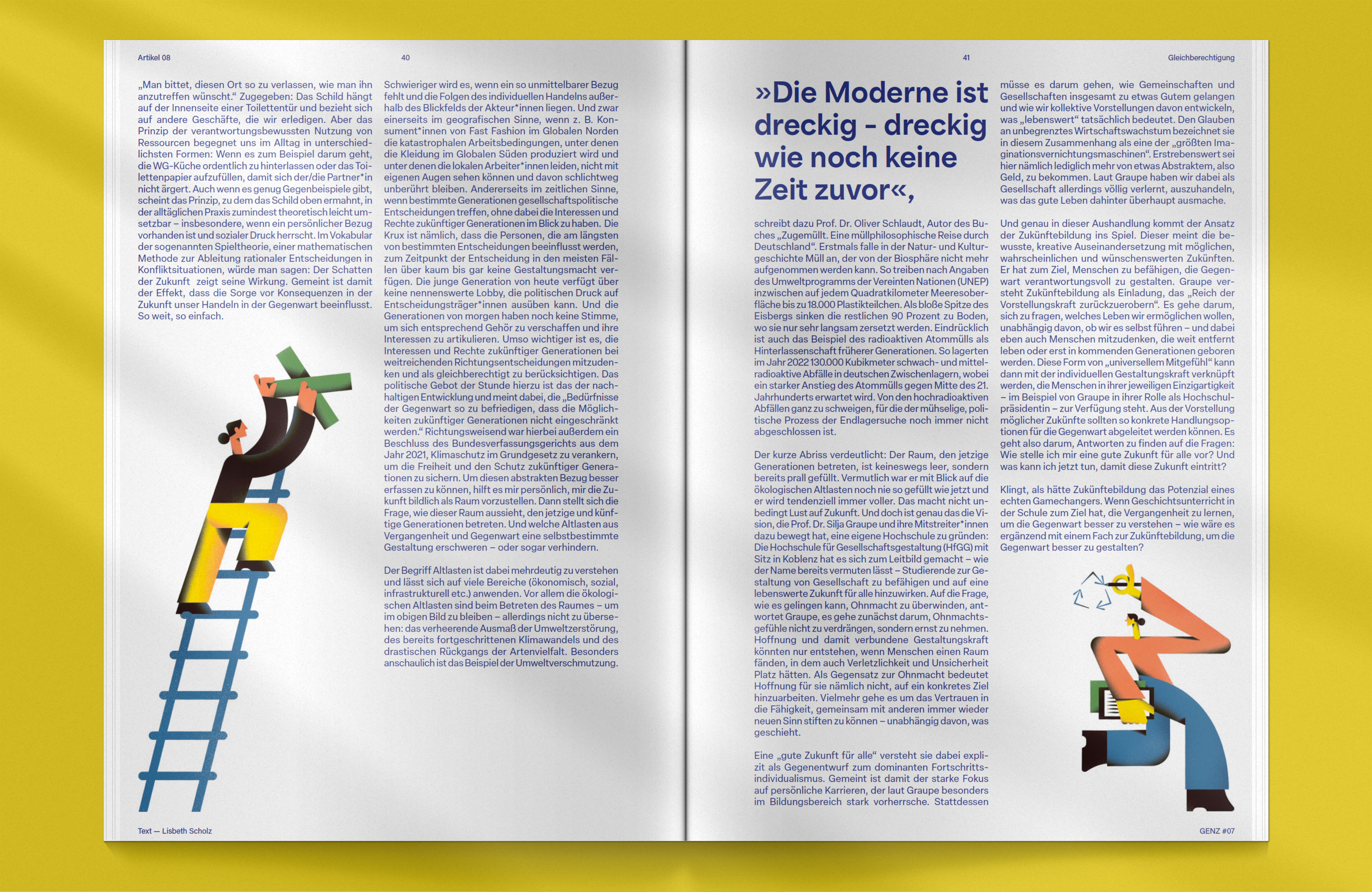 Yvonne Alon – Editorial Illustration zum Thema Altlasten