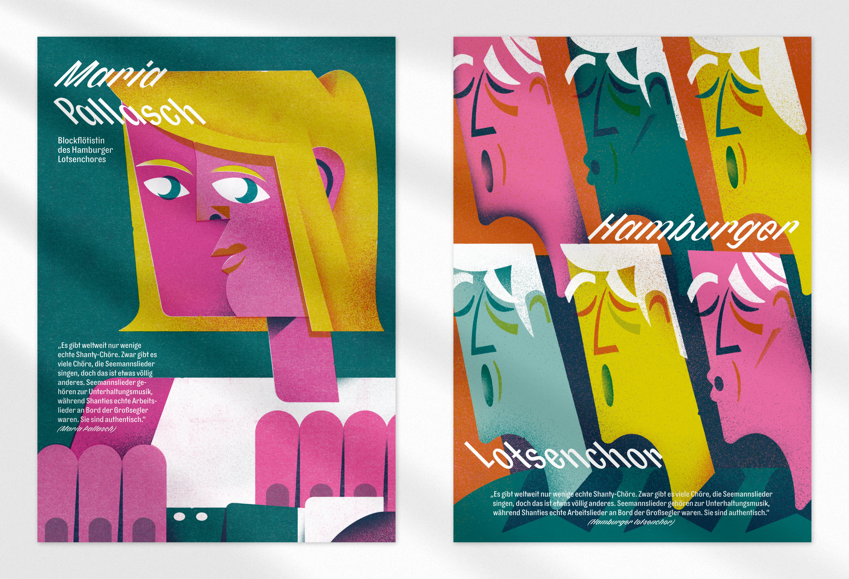 Yvonne Alon – Plakatillustration zur Ausstellung Wellenschlagen