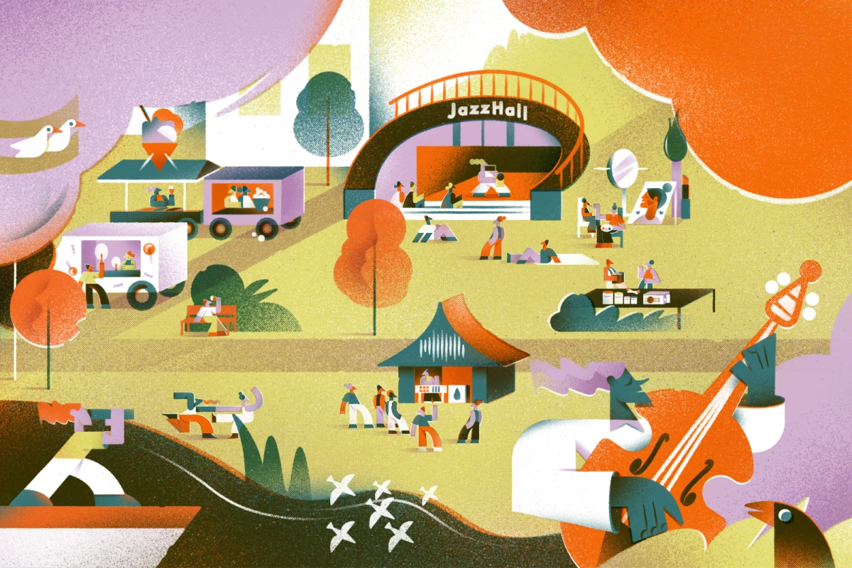 Yvonne Alon &ndash; JazzHall Summerfestival Map Illustration