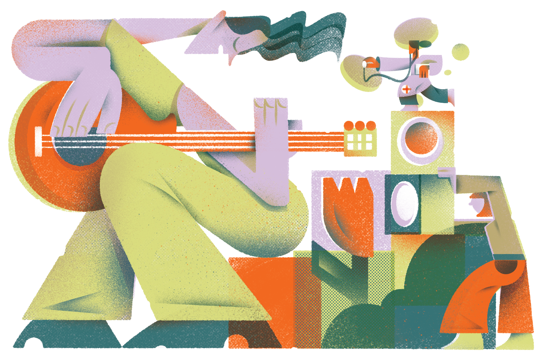 Yvonne Alon – Artikelillustration für das Magazin „Zwölf“ der HfMT Hamburg